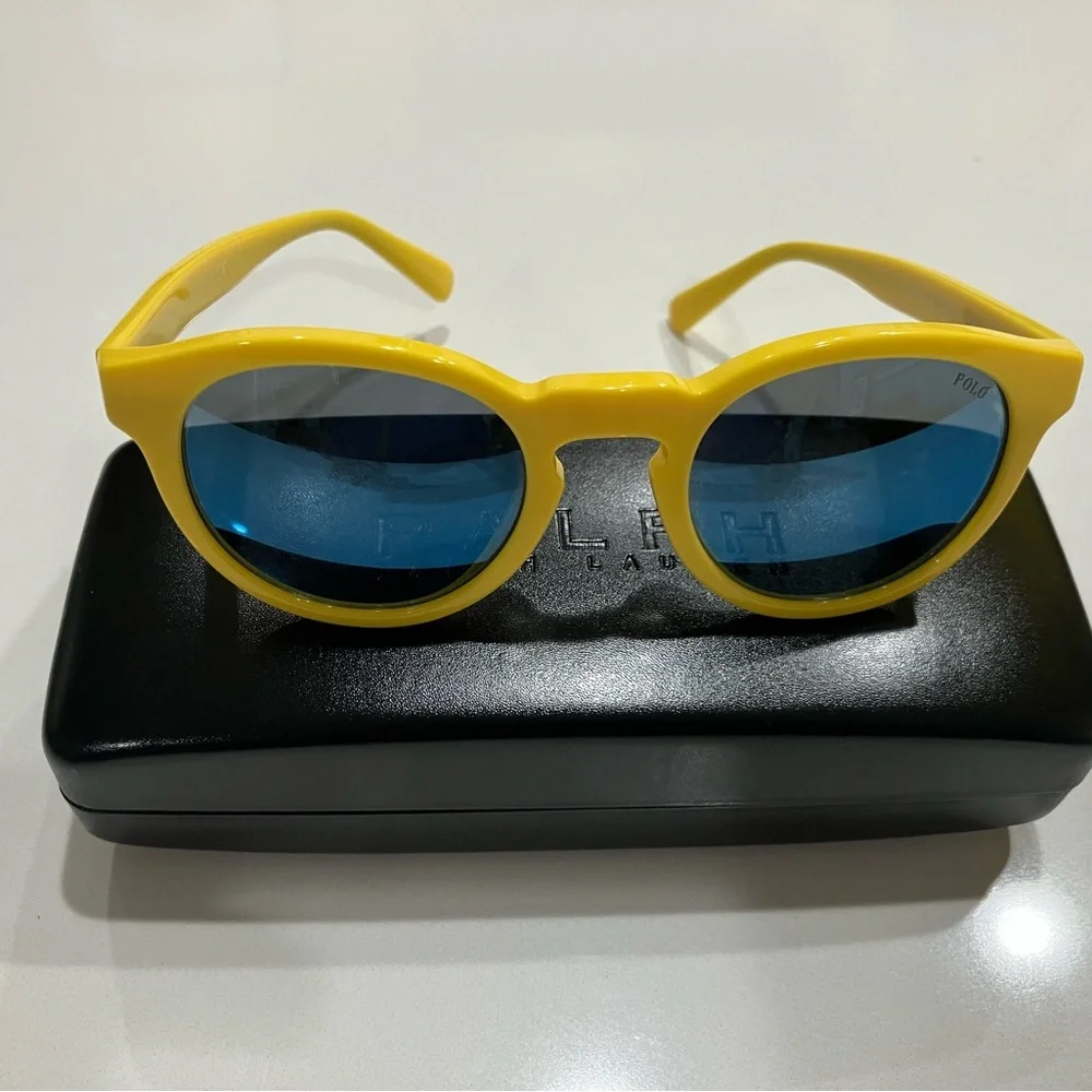 Polo by Ralph Lauren Yellow and Blue Women's Sunglasses